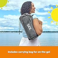 Vista 8 de Bright Starts Pop 'N Sit Asiento elevado portátil, para uso en interiores y exteriores, asiento de piso con bandeja de alimentación, gris, de 6