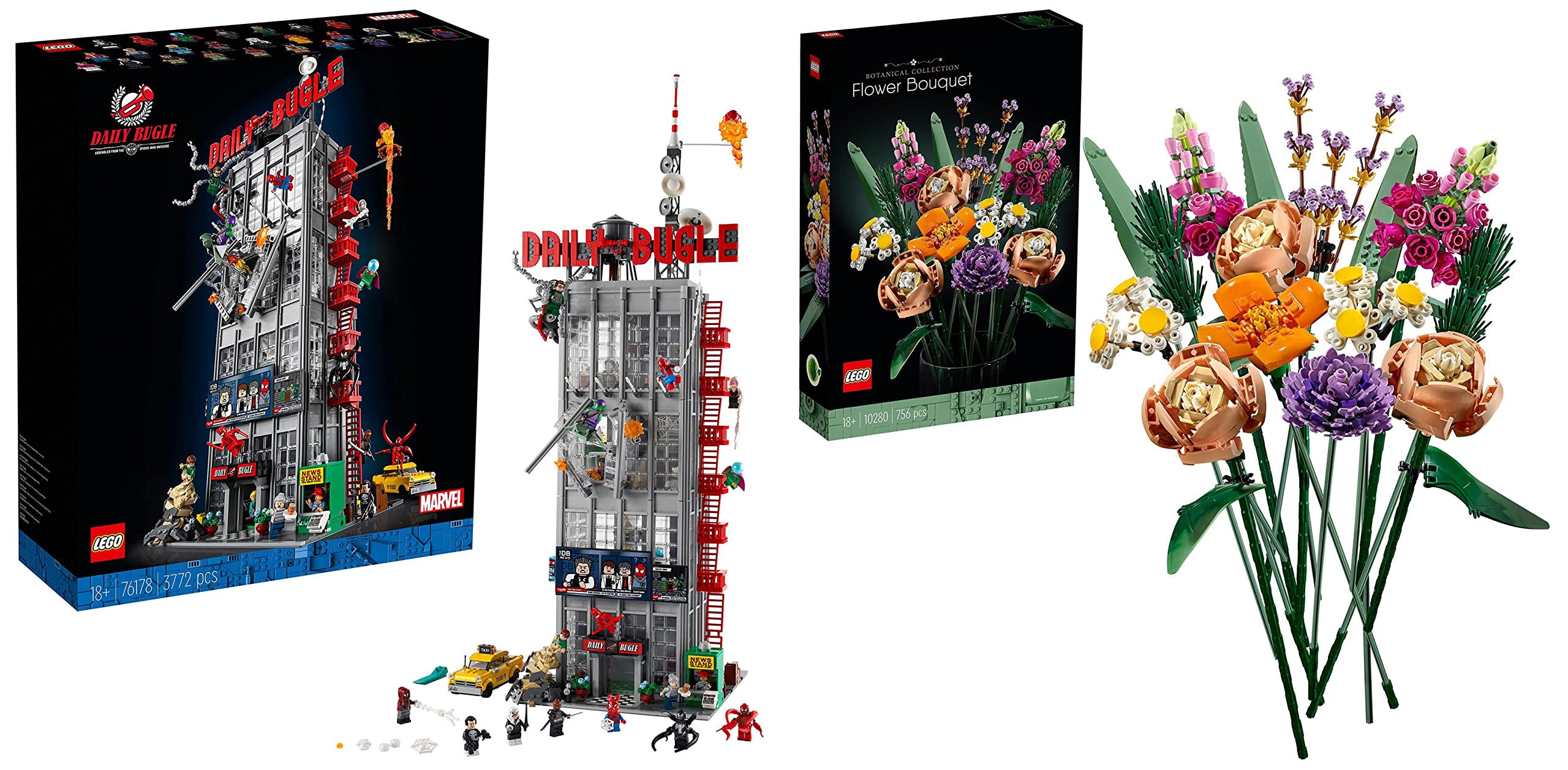 LEGO Marvel Spider-Man Daily Bugle 76178 Building Kit (3,772 Pieces) Flower Bouquet 10280 Building Kit (756 Pieces), Multicolor (B0B9GVNMVP) Amazon Price History, Amazon Price Tracker