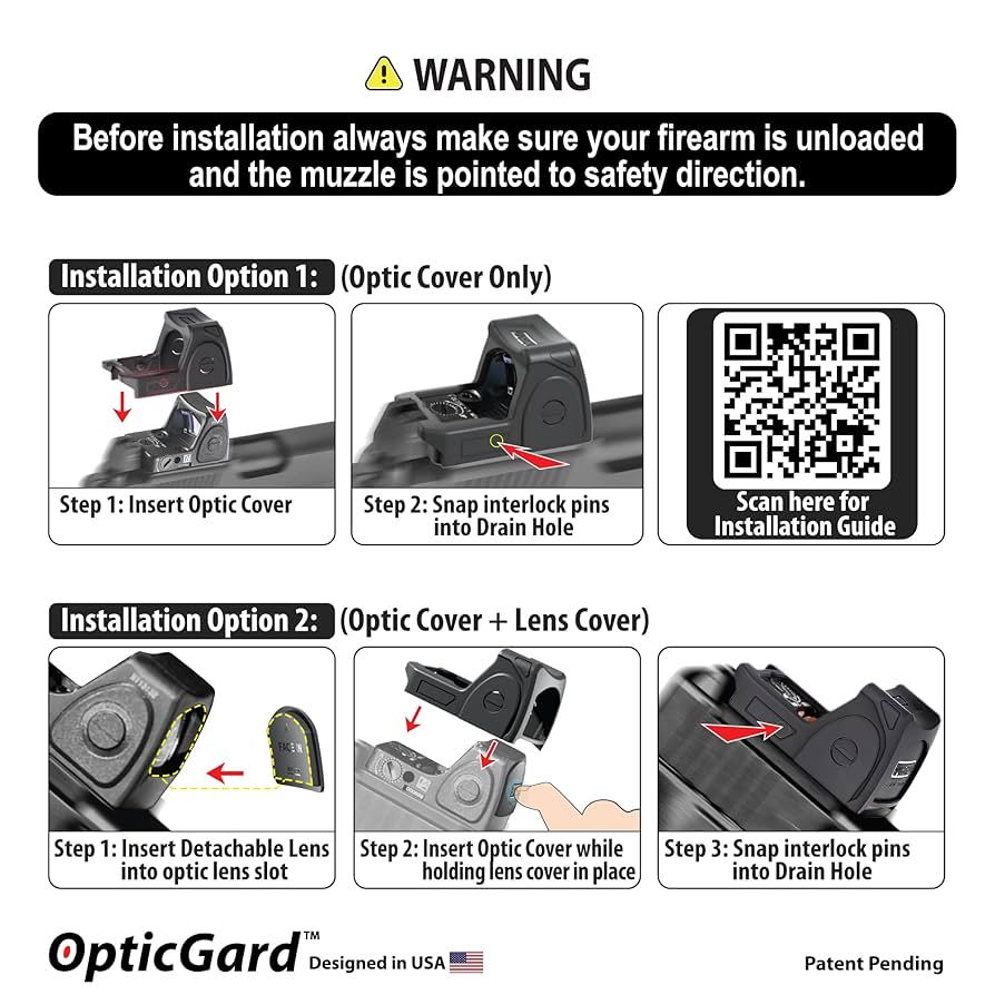 Amazon.co.jp: OpticGard スコープカバー Trijicon RMR対応 光学