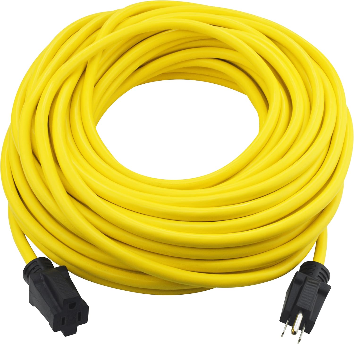 50Foot 12/3 White Outdoor Multi Outlet Extension Cord 5 Water