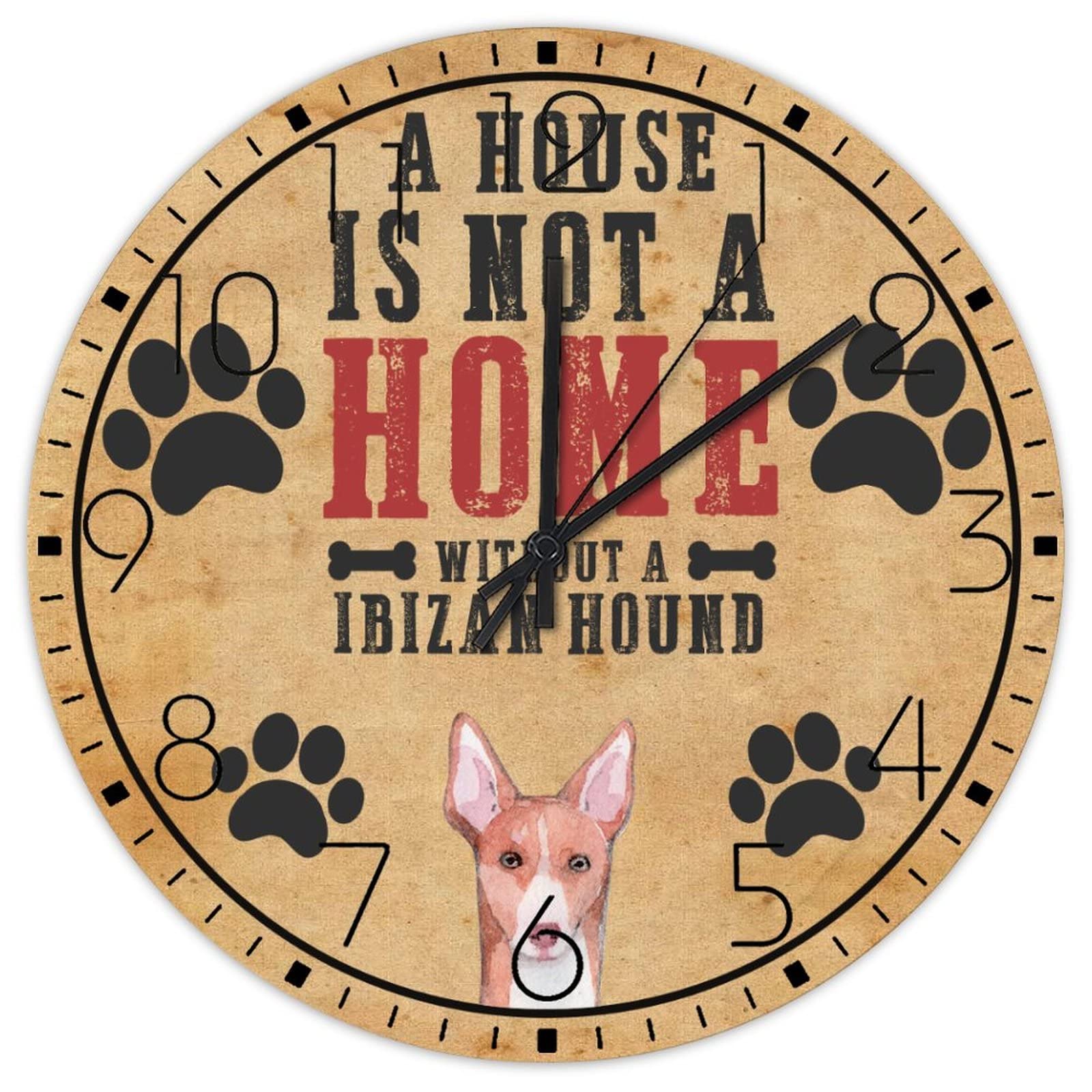Horloge murale en bois une maison n'est pas une maison sans chien