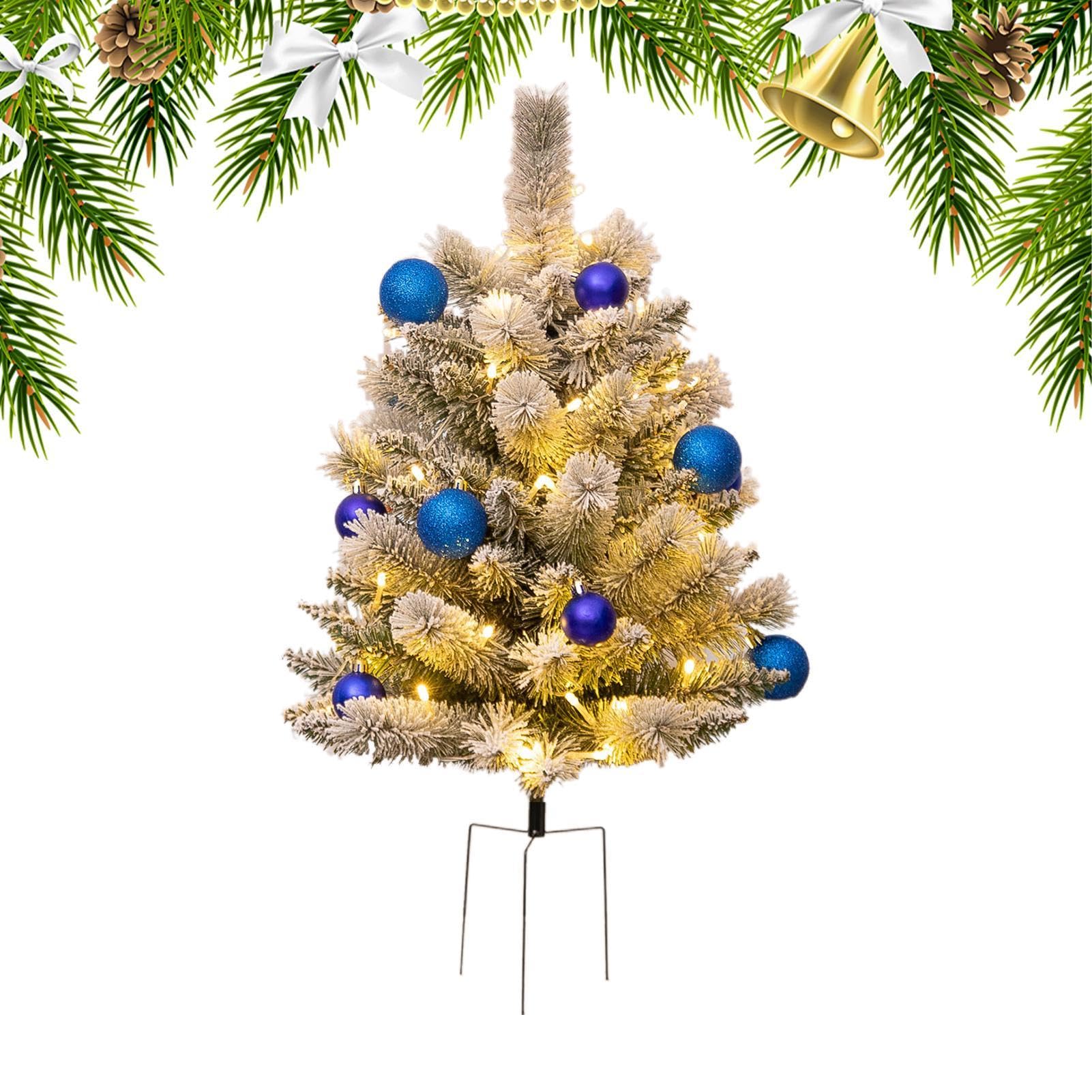 Guirlande Lumineuse Sapin Extérieur sur Piquet à Piles Étanche et Multicolore