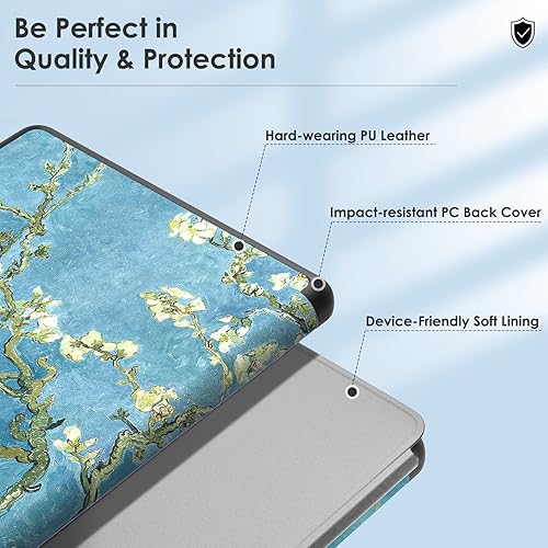 Miniatura 4 de MoKo Funda para Kindle Paperwhite de 6.8" (11 generación-2021) y Kindle Paperwhite Signature Edition, funda de pie de origami con cubierta trasera