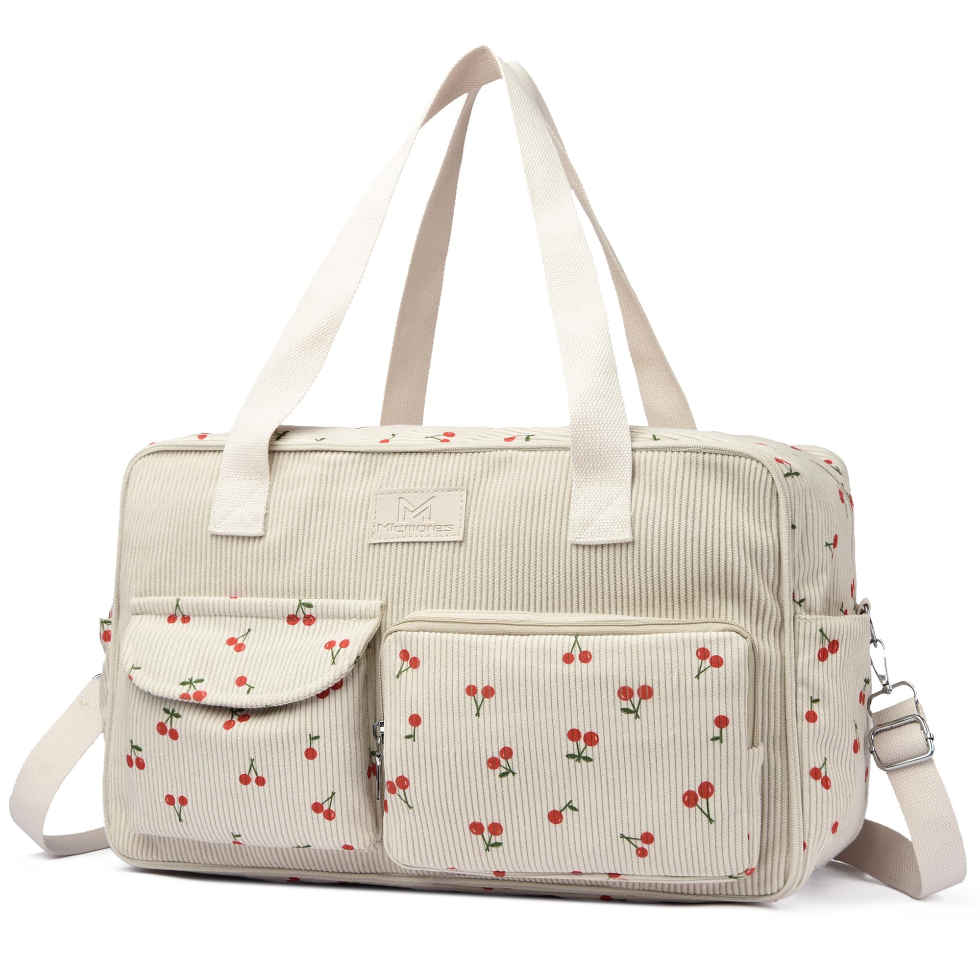 Micmores torba Cord, torba sportowa dla kobiet 20L Weekender, torba na siłownię, bagaż podręczny Ryanair 40x20x25, torba na siłownię, torba na poród, torba szpitalna z PVC, wodoszczelna torba na