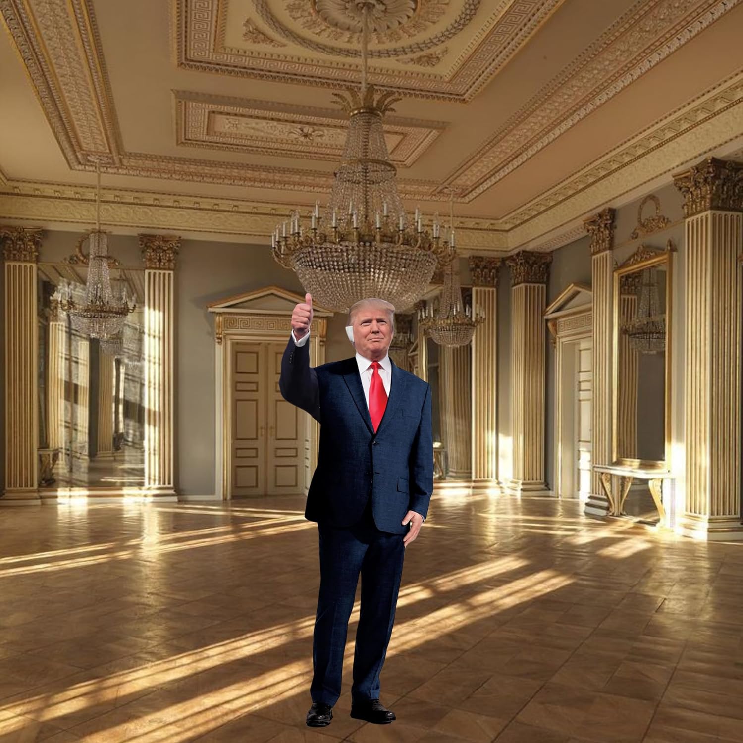 LEMONSODA Ear Patch President Donald Trump Life Size Cardboard Cut Out - Made in USA