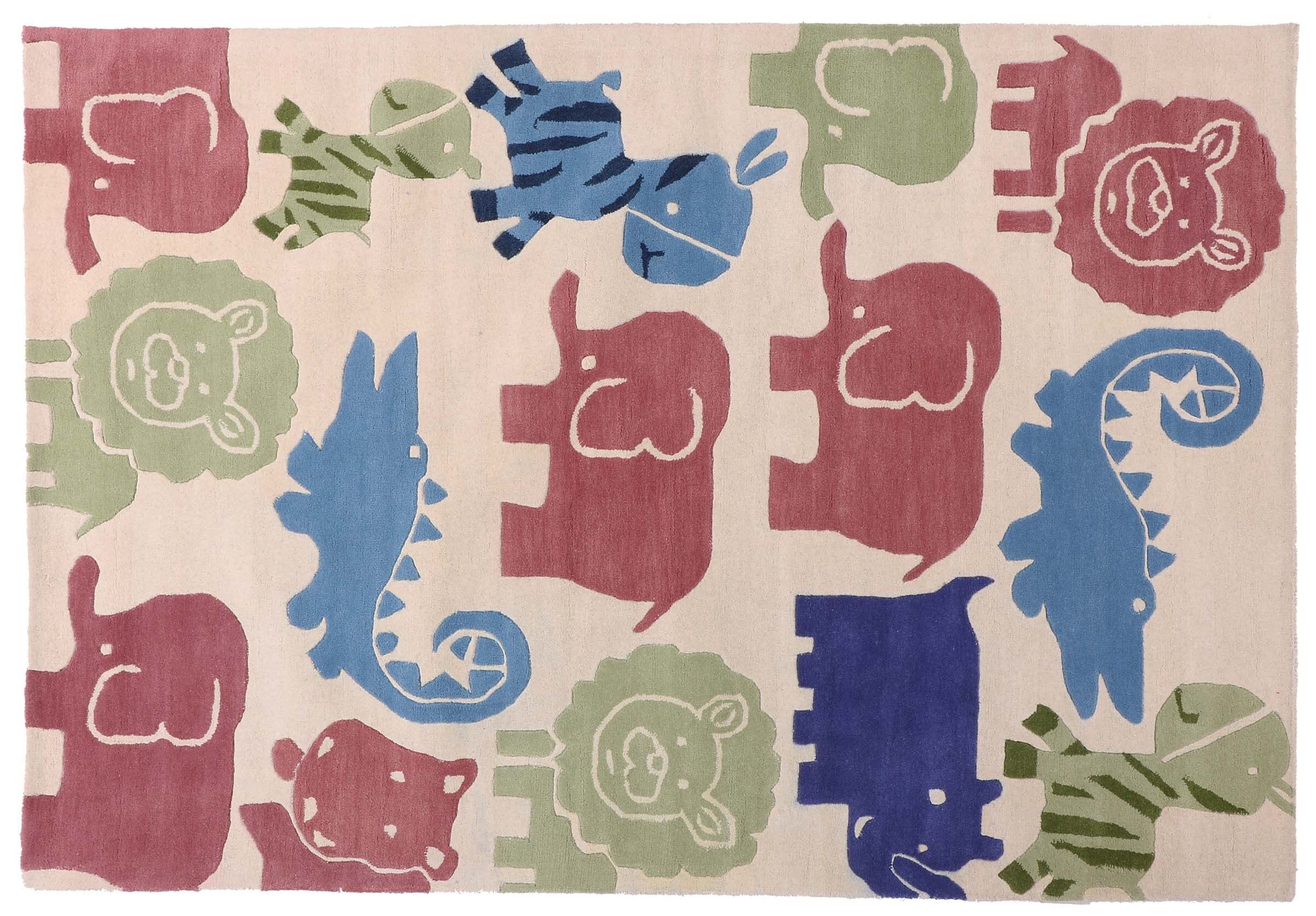 Tapis pour chambre d'enfant fait main beige pour créer un doux cocon