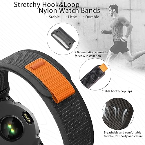 Miniatura 3 de Zeit Diktator Correas de reloj Quickfit de 1.024 in compatibles con Garmin Fenix 8 2.008 in 7x 6x Pro Tactix 7 Pro 5x Plus Enduro 3 2, Alpine Loop