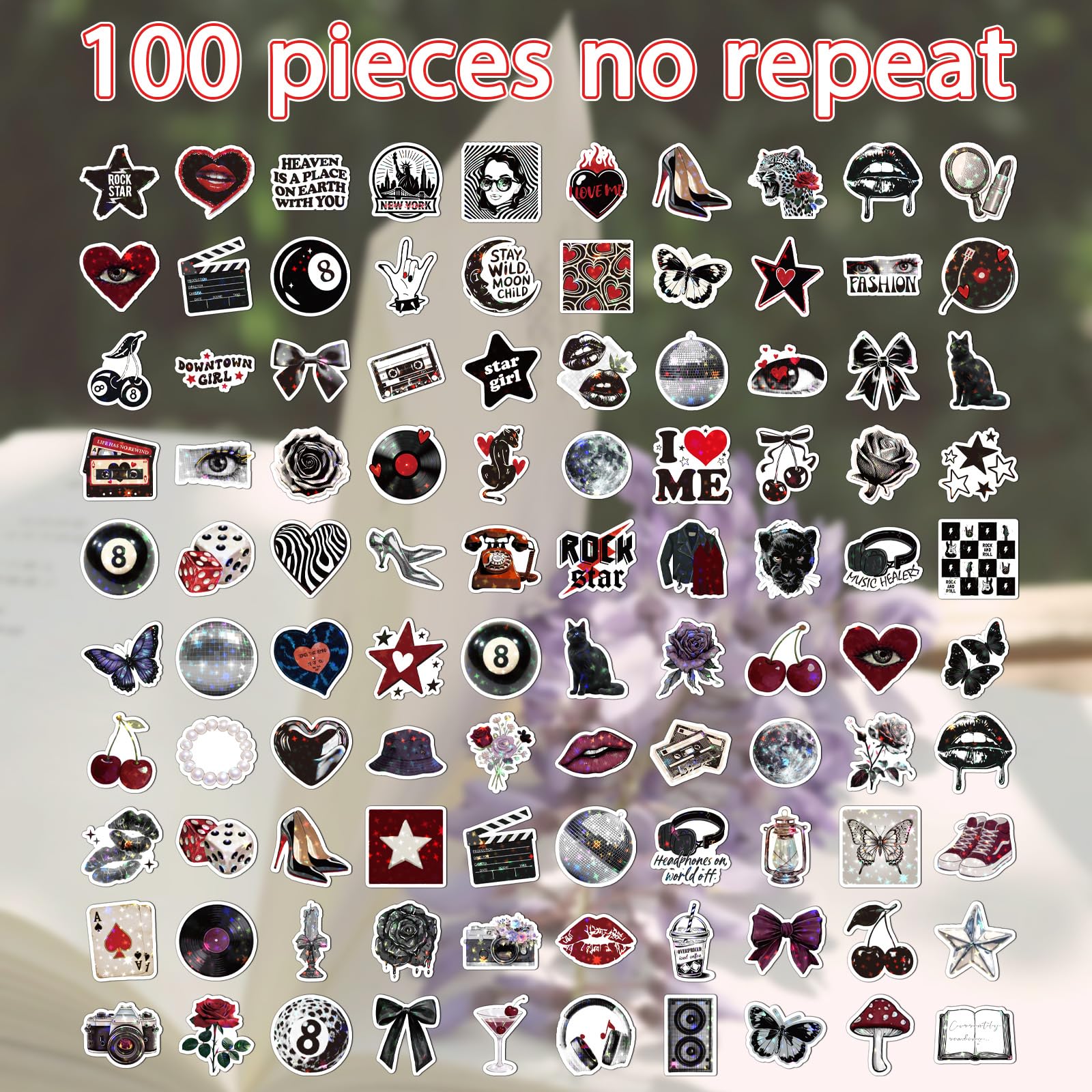Y2k Aufkleber Scrapbook Stickers, 100 Stück Sticker Vinyl Aesthetic Wasserdichte, Coole Y2k-Aufkleber Für Wasserflasche Gepäck Skateboard Gitarre Laptop