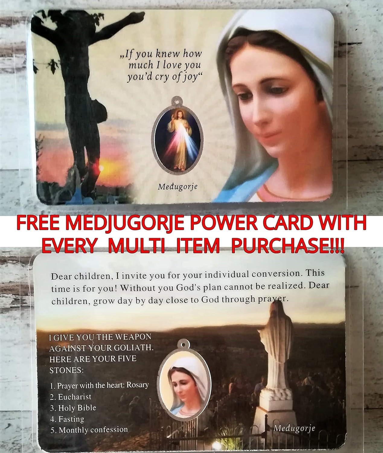 Olive Wood Standing Table St Benedict Cross Crucifix 8.5" Catholic Christian Blessing Decor For Home