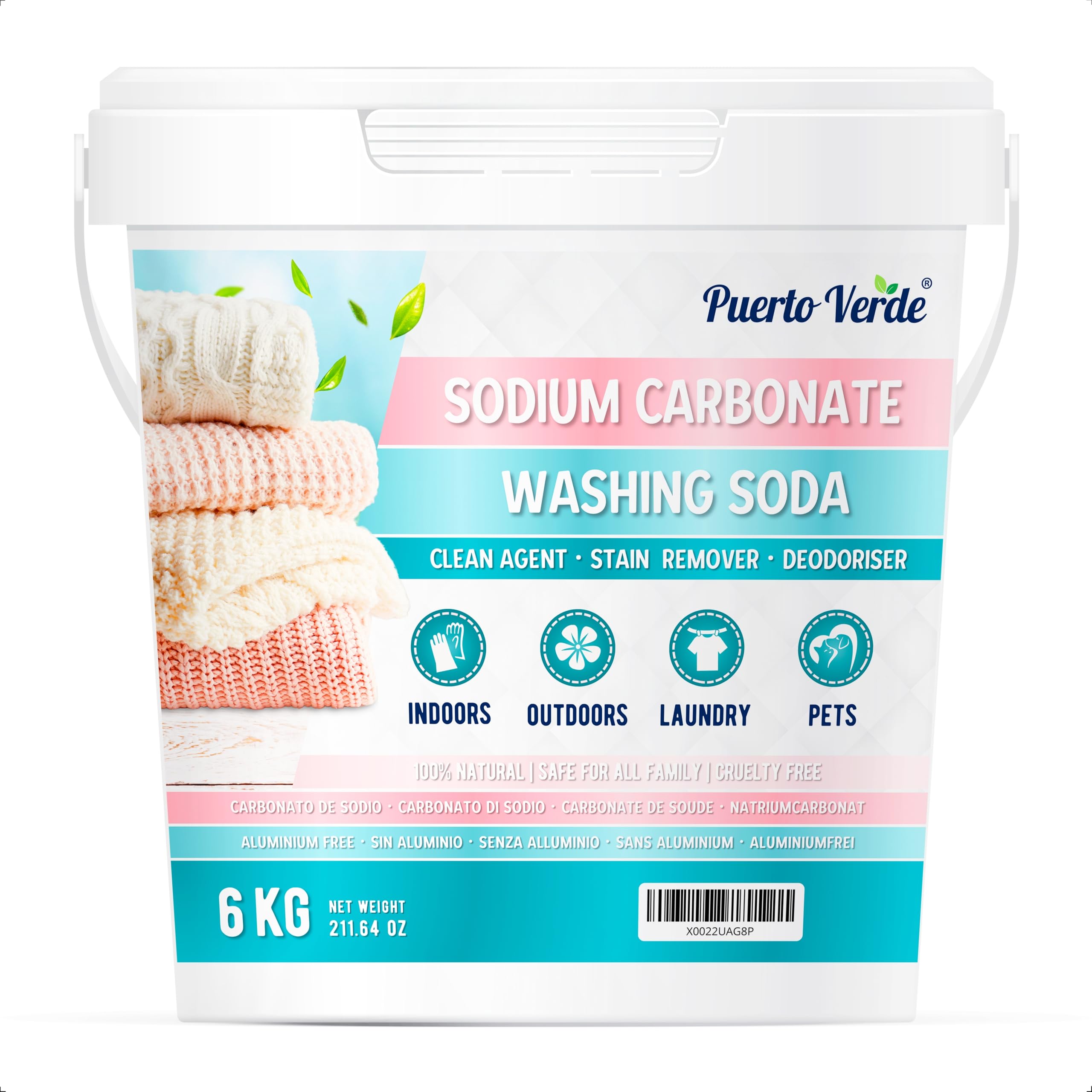 Waschsoda 6 Kg. Reines Natriumcarbonat für die Reinigung.