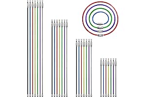28 Pcs Stainless Steel Cable Keychains for Hiking and Kitchen