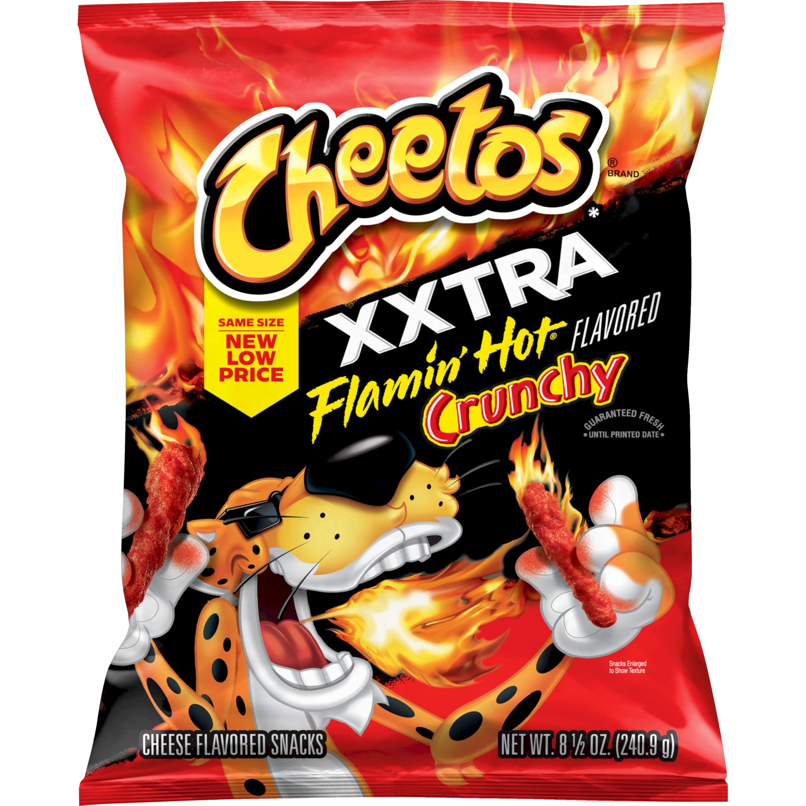 Cheetos Xxtra Flamin' Hot Cheese Flavored Snacks, 8.5 Oz