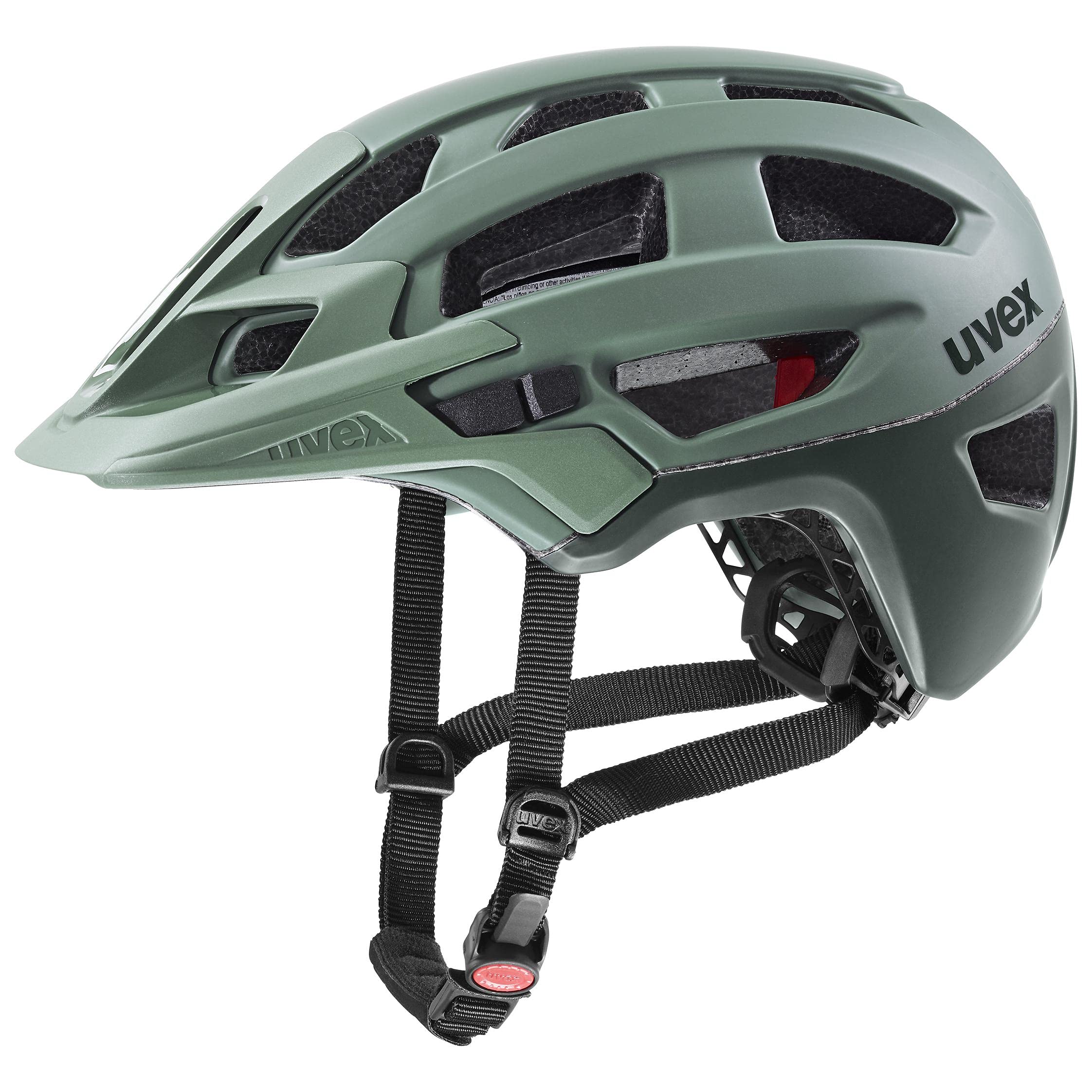 uvex finale 2.0 - safe MTB helmet for women and men - individually adjustable fit - expandable with LED light - moss green matt - 56-61 cm