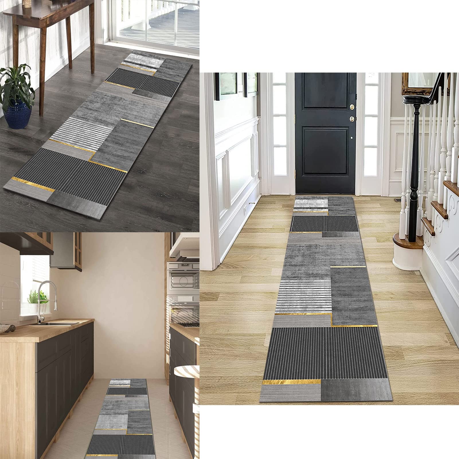 Runner per Moquette per corridoio/Scale/Cucina Domestica, Tappeto Lavabile in Lavatrice con Retro Antiscivolo Tappeti Stretti - Tappetini per Pavimenti Morbidi e durevoli (Size : 60x400cm)