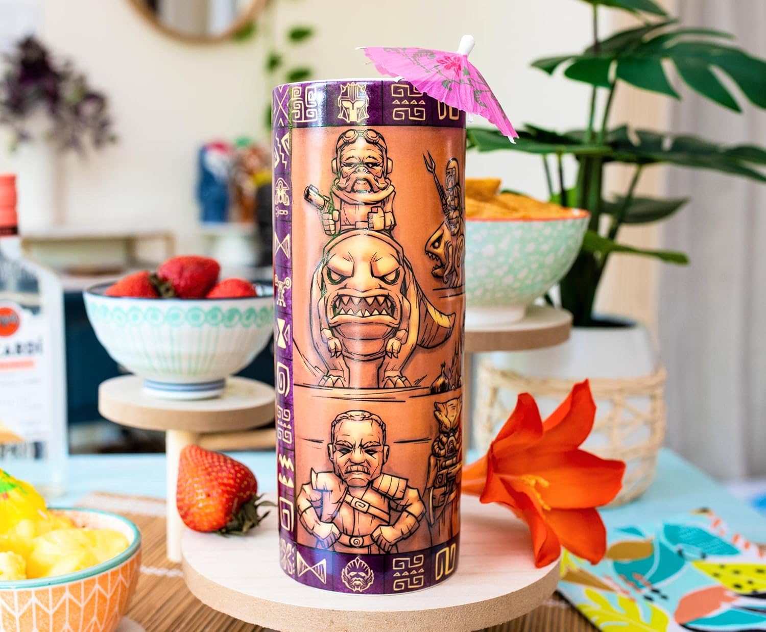 Geeki Tikis STAR WARS: The Mandalorian Season 1 Scenic Ceramic Mug | Tumbler Cocktail Glasses For Home Barware Set | Coffee Cup For Espresso, Lattes | Tropical Gifts And Collectibles | Holds 24 Ounces