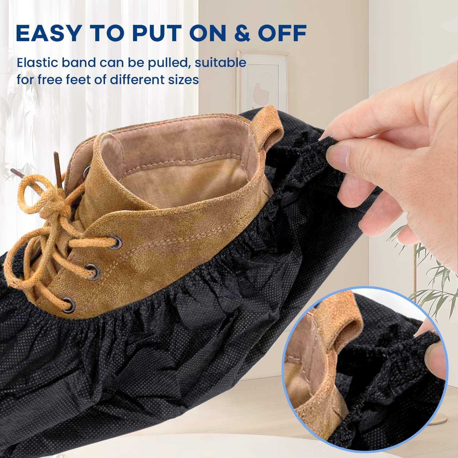 Paquete de 1000 fundas desechables antideslizantes para zapatos, fundas extragrandes duraderas para zapatos y botas, fundas de tela no tejida de primera calidad para botas de interior (500 pares)