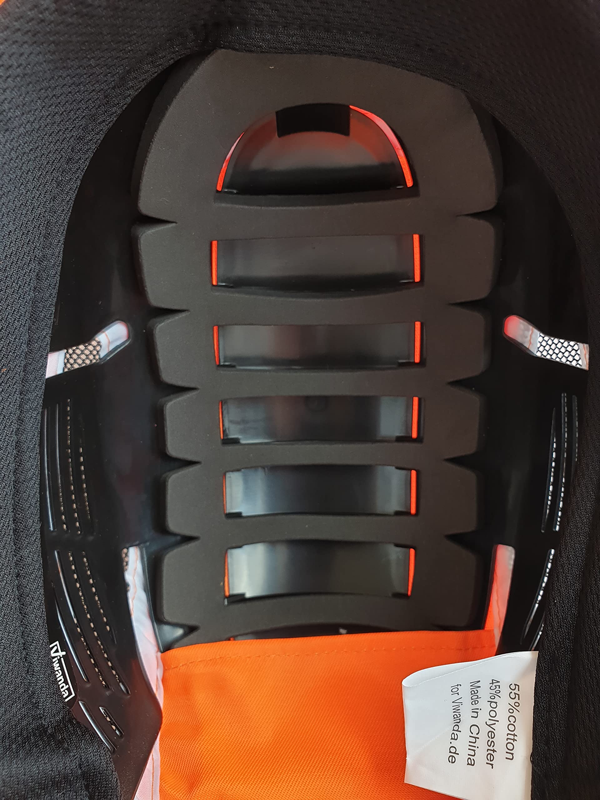 ViCap Aero Orange Anstoßkappe/Sicherheitskappe mit ABS-Schale & Warnschutz (Orange)