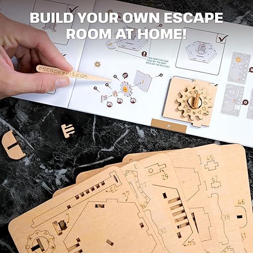 Miniatura 5 de ESC WELT Fort Knox Box PRO - Juego de rompecabezas 3D de madera 3 en 1 - Juego de rompecabezas de cerebro - Caja de regalo - Caja de rompecabezas