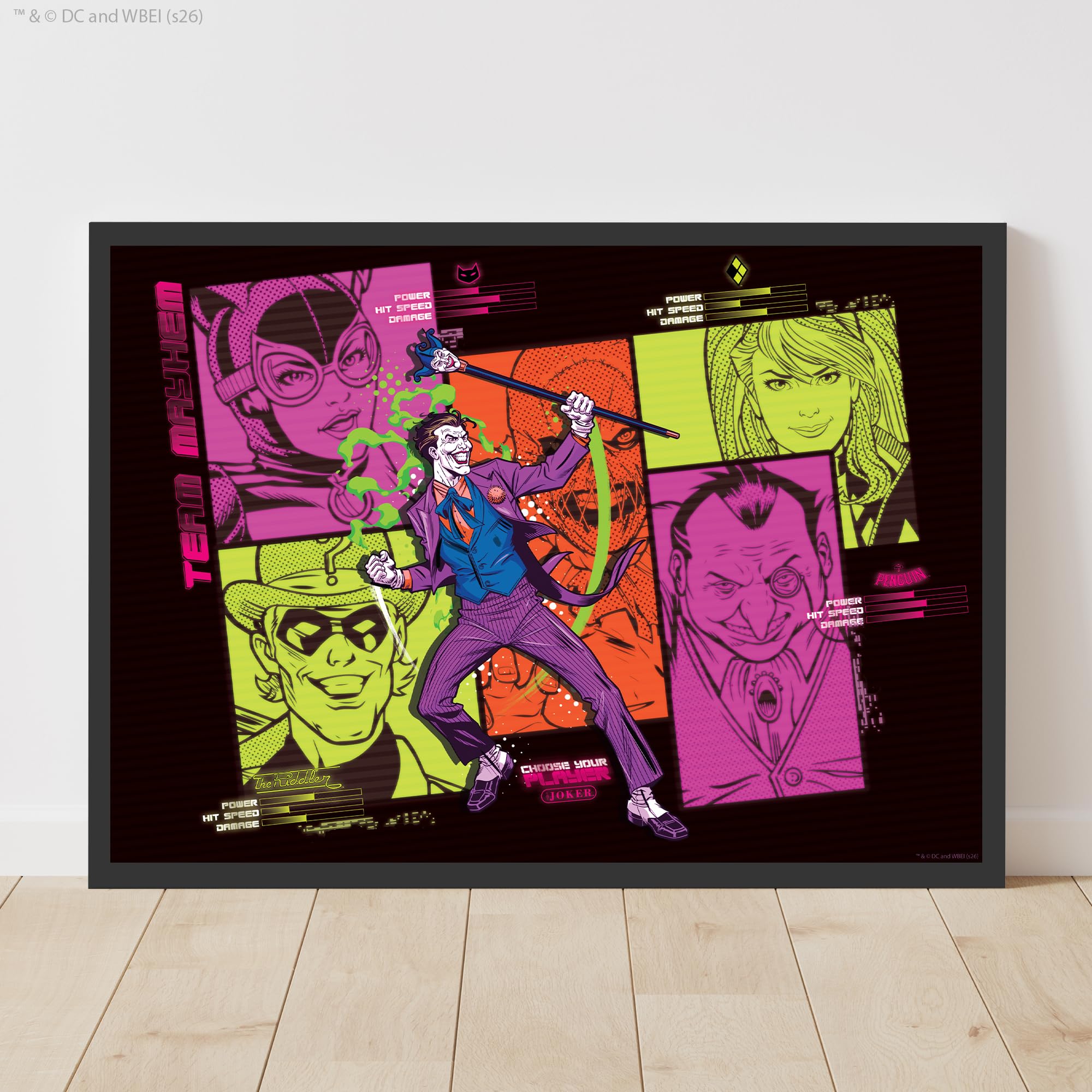 Themed The Joker Print - Choose Your Player Poster Wall Art (21cm x 29.7cm - A4)