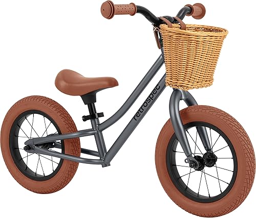 Retrospec Baby Beaumont - Bicicleta de equilibrio para niños pequeños, sin pedales, neumáticos acolchados rellenos de aire para niños y niñas de 18
