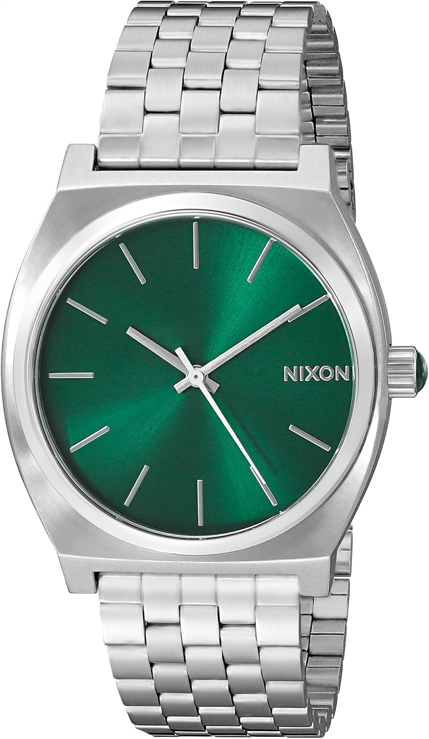 NIXON Time Teller A045 - Green Sunray - 100m Water Resistant Men's Analog Fashion Watch (37mm Watch Face, 19.5mm-18mm Stainless Steel Band)
