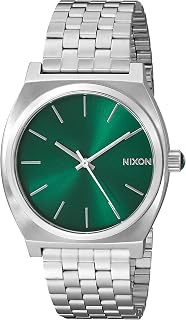 Time Teller A045 - Green Sunray - 100m Water Resistant Men's Analog Fashion Watch (37mm Watch Face, 19.5mm-18mm Stainless Steel Band)
