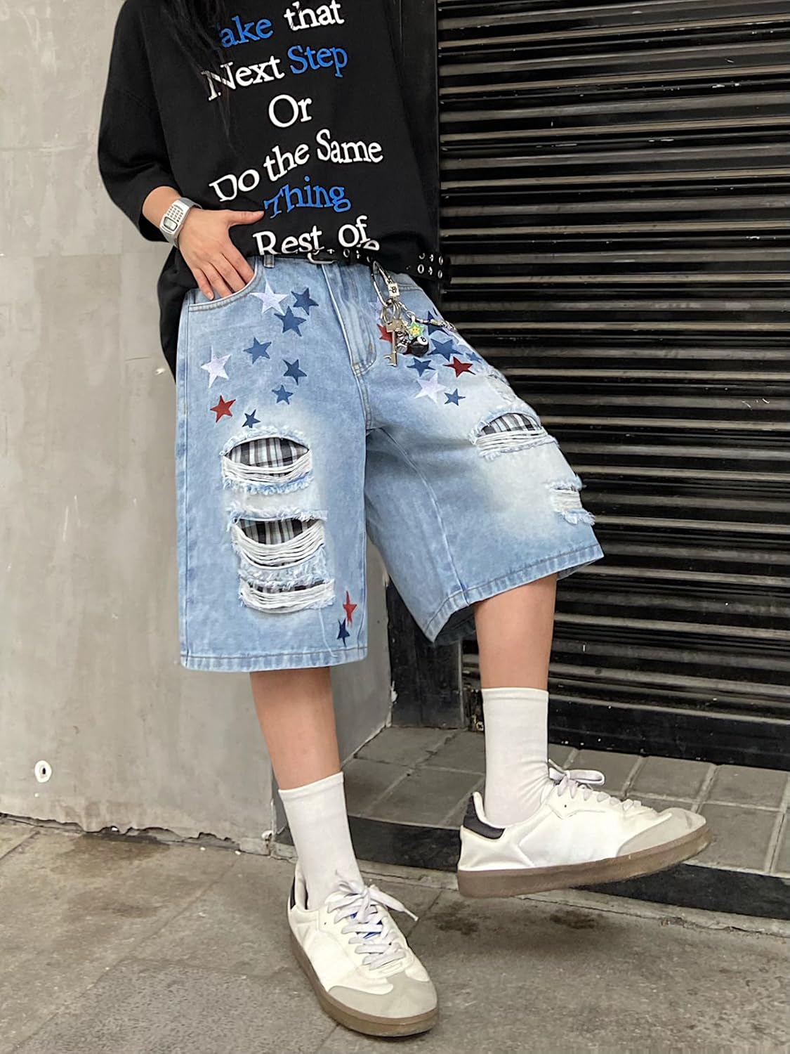 Womens Baggy Jeans Shorts Wide Leg Denim Shorts Y2k Hip Hop Casual Loose Summer Shorts Streetwear - Image 2