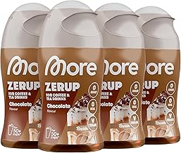 MORE Barista Zerup, Chocolate, 4 x 65 ml, für Kaffee, Tee und Heißgetränke, vegan, zero Kalorien - made in Germany