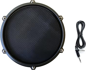 Alesis Turbo/Nitro Express 8 Inch Single-Zone Mesh Tom Pad and Silverline Audio 10ft Trigger Cable Bundle No Mount, Pad only