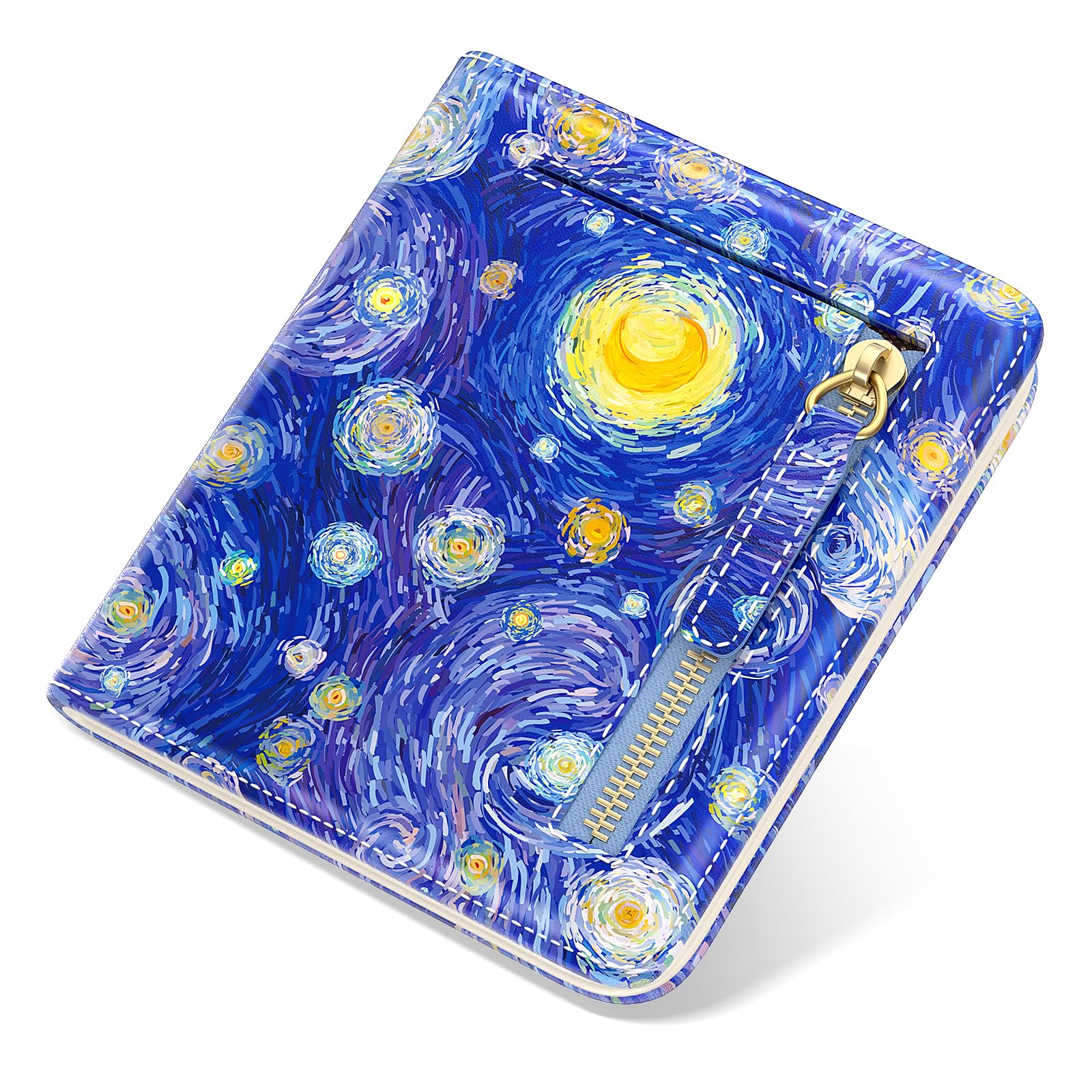 TMOODEL Small Wallet Women, Cute Boho RFID Blocking Credit Card Holder for Women, Leather Billfold Slim Card Holder Wallets for Travel, Thin Bifold