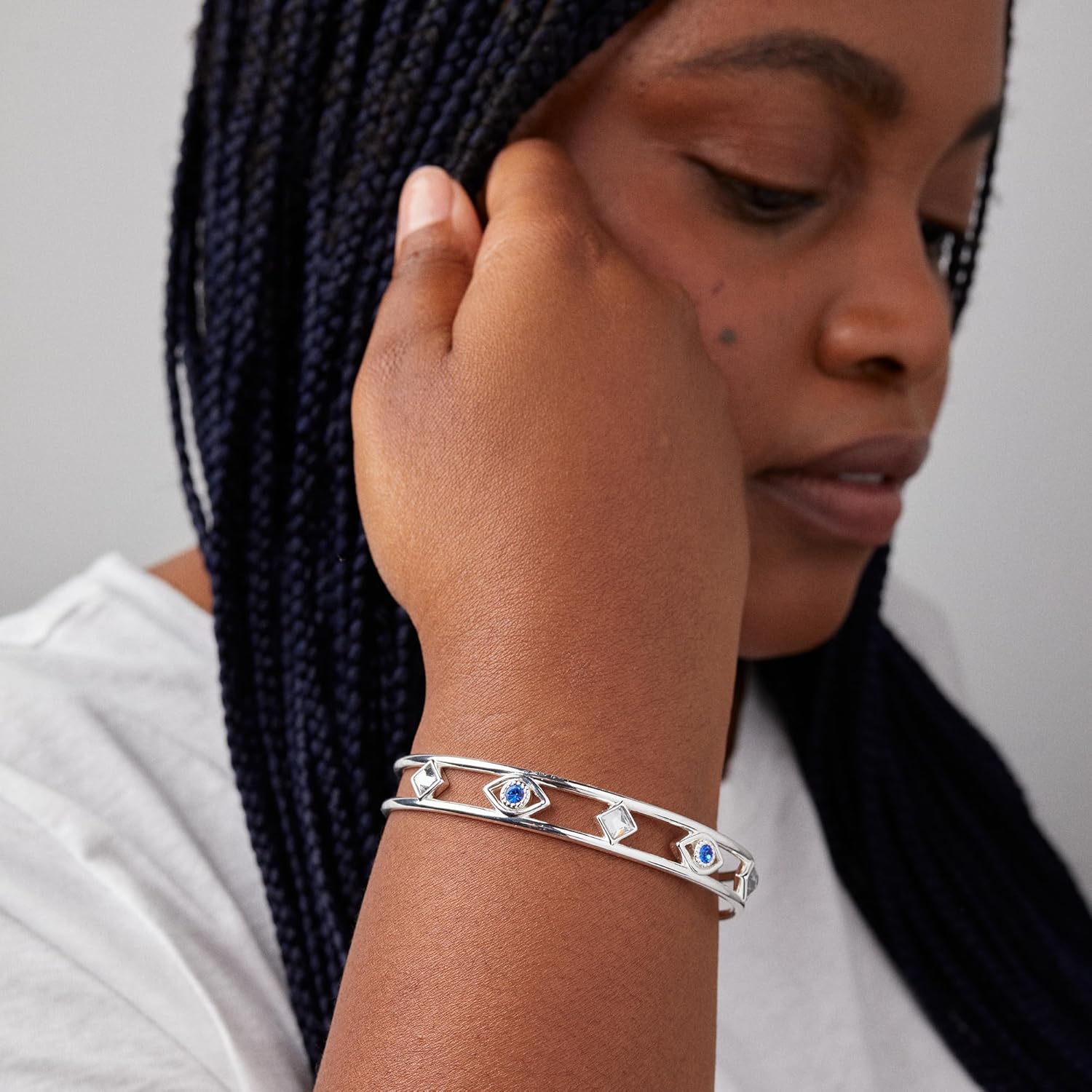 Alex and Ani Evil Eye Crystal Cuff - Image 2