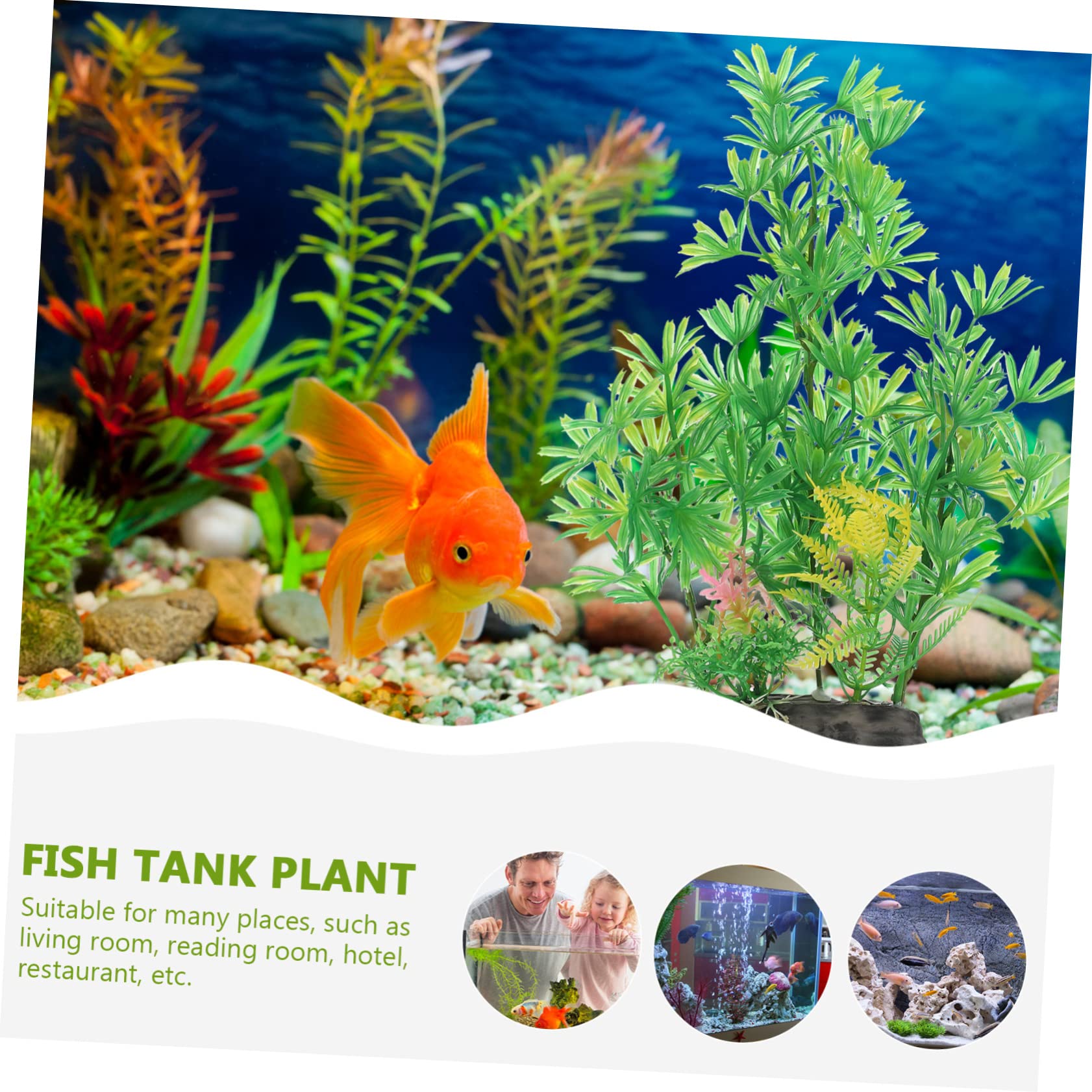 Sosoport 5 Sätze Aquarienlandschaft Wasserpflanzen Süßwasseraquarium Gefälschte Pflanzen Pflanzenaufhänger Drinnen Kleine Aquarienpflanzen Künstliche Aquarienpflanzen Plastik 2 Stück * 5