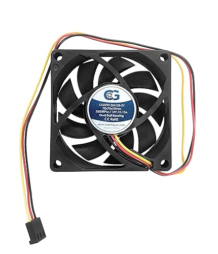Miniatura 2 de Coolerguys Ventilador de doble rodamiento de bolas de 12 V y 3 pines (3.150x0.984 in, velocidad media)