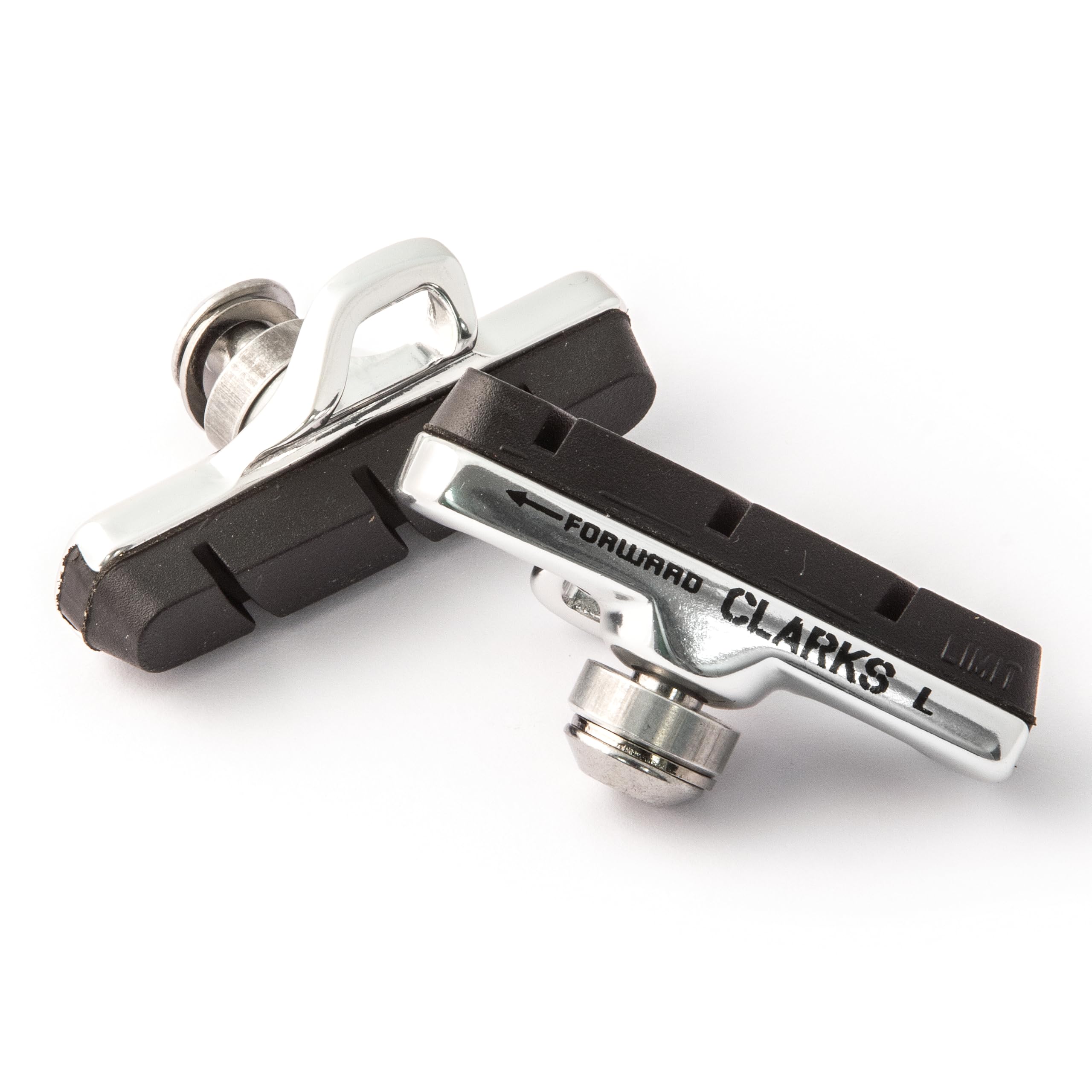 Clarks Cycle Systems Road Elite Lightweight Alloy Carrier Interchangeable Brake Pads, Compatible with Campagnolo, Plus Extra Cartridge Pad Inset & Retaining Pins, 55mm