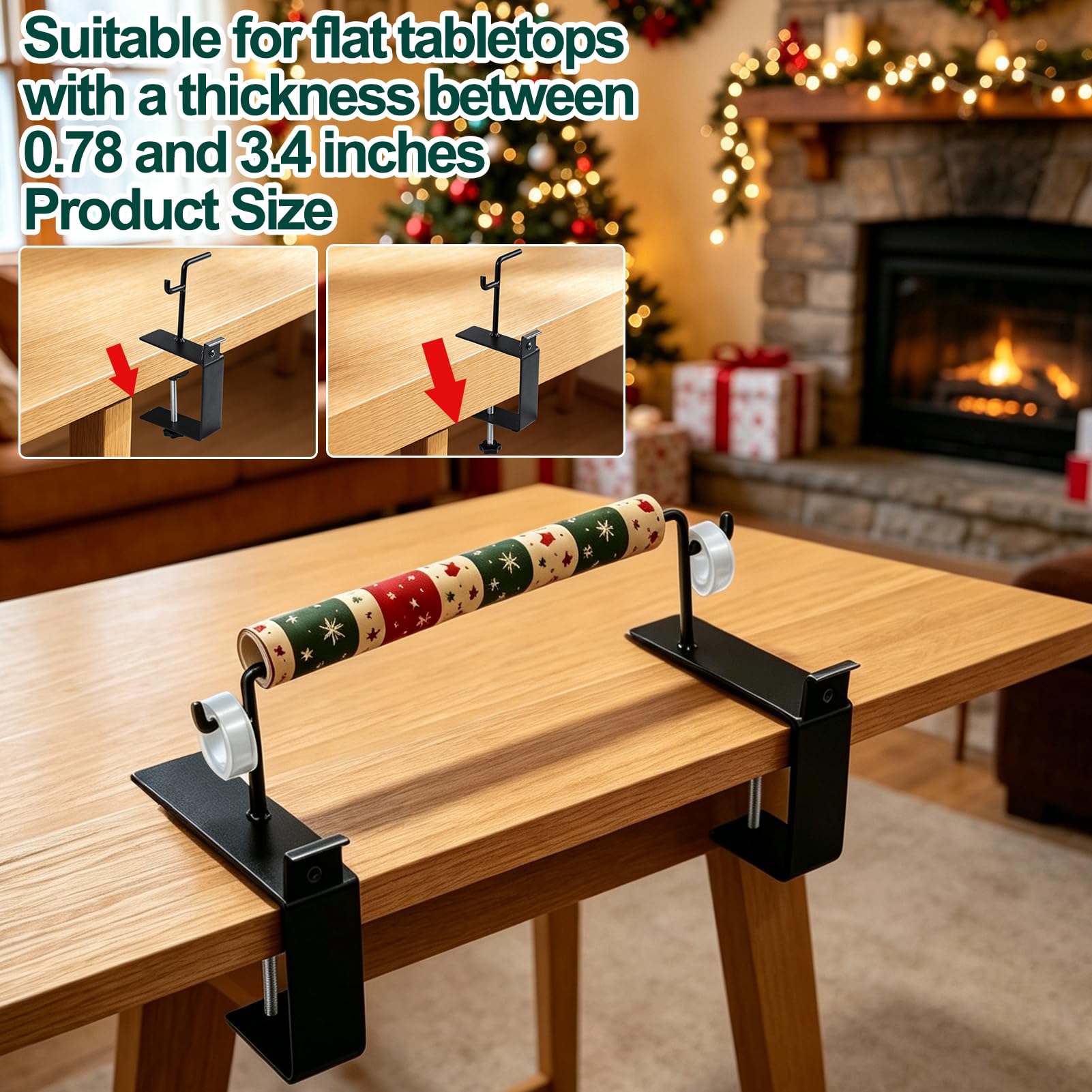 Outil d'emballage cadeau de table avec distributeur de ruban adhésif
