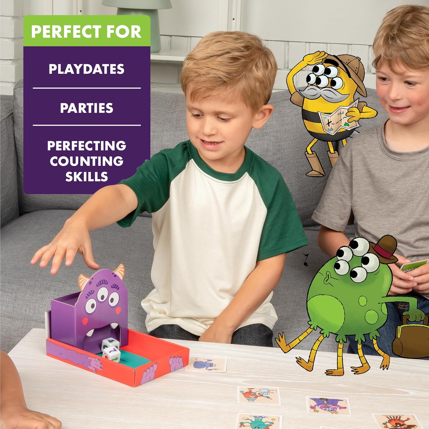 Exploding Kittens Monster Match – Matching Dice Game for Kids Ages 4+– 2-6 Players – Fun Family Game Night-Creative Kids Game