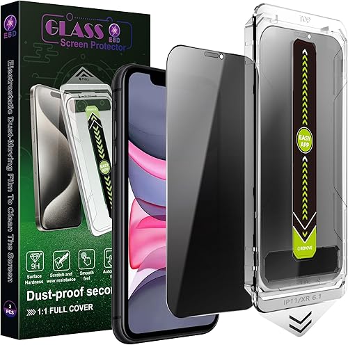 Miniatura 42 de Paquete de 2 protectores de pantalla mate antiluz azul para iPhone 15 Pro (6.1 pulgadas), vidrio templado 9H, antirreflejos, cobertura completa,