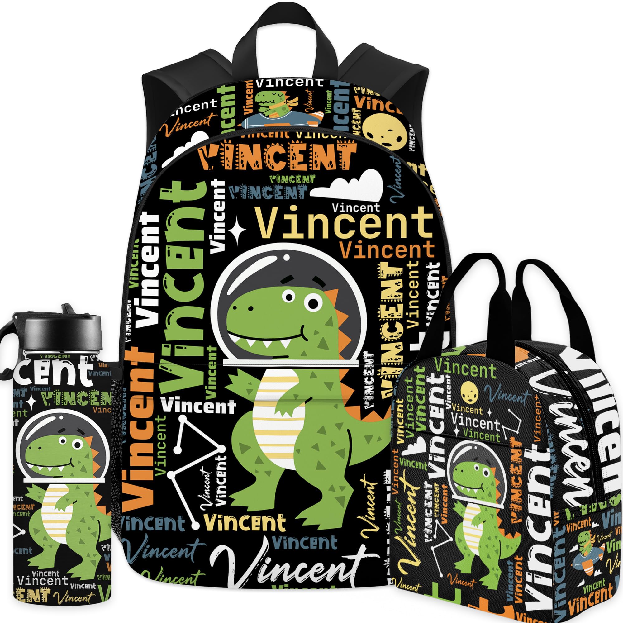 Artsadd Custom Kids Backpack for Girls Boys Personalized Name Backpacks Customized Bookbag for Kids Bookbag for Daughter Son Back to School Supplies