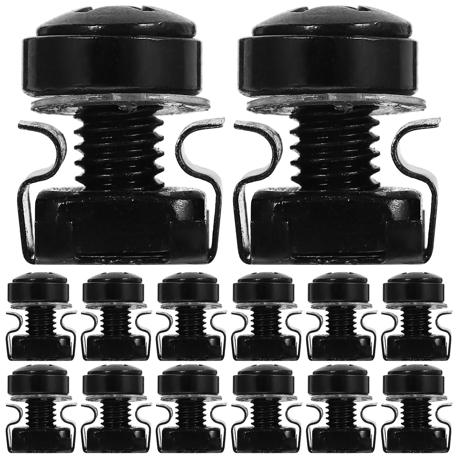 Écrous à Insert M6 Anti-rayures en Acier Carbone Noir pour Installation Fixe de Rack - 8