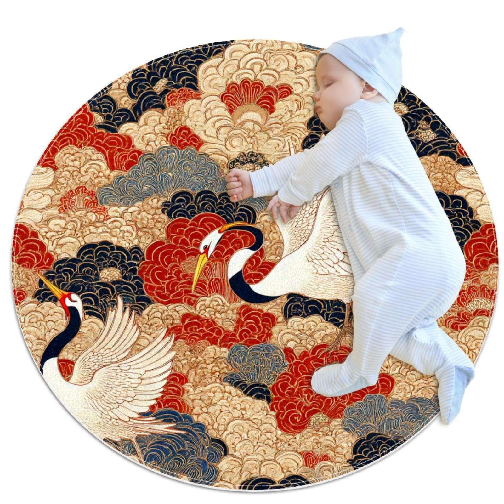 Tapis de salle de bain rond antidérapant pour chambre à coucher