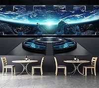 Vista 10 de FLFK Murales de pared 3D para despegar y pegar, calaveras góticas oscuras 141.7" x 98.4" - Papel tapiz autoadhesivo tipo póster, pintura, pegatina