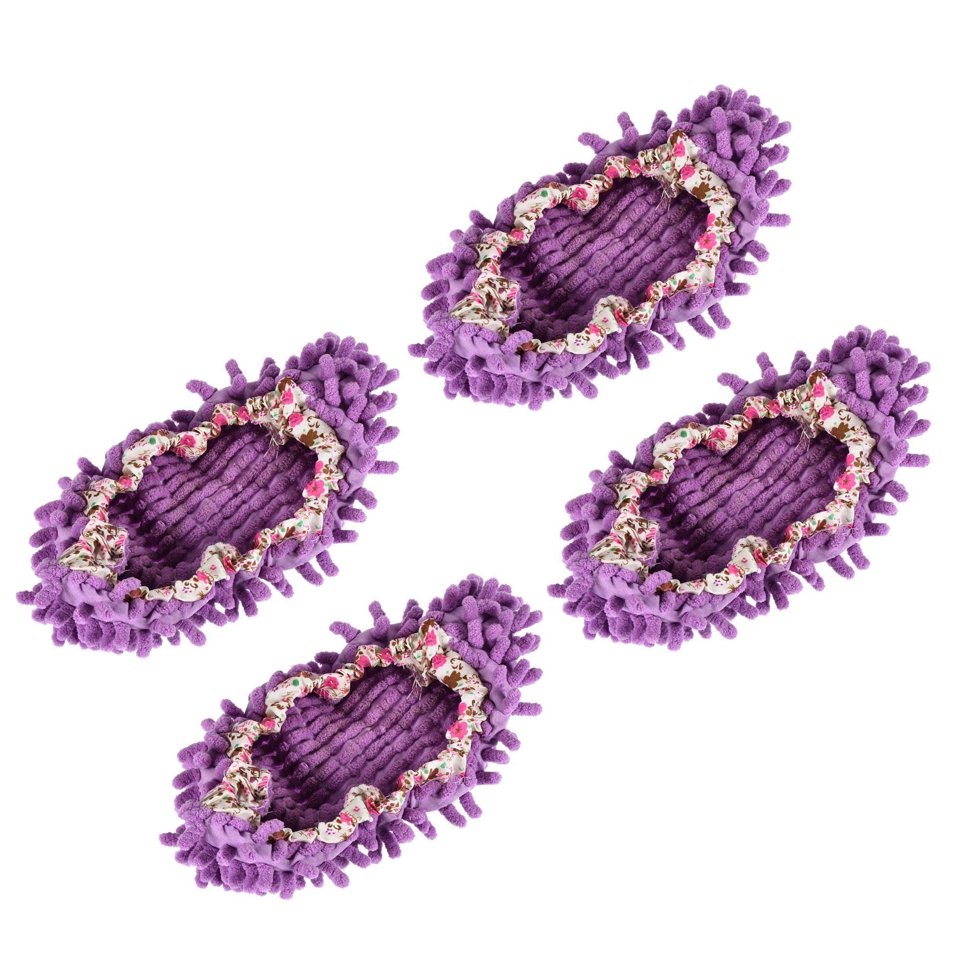 1 paio di pantofole lavabili in microfibra per la pulizia del pavimento e pulizia rapida del pavimento per pulire le scarpe da bagno