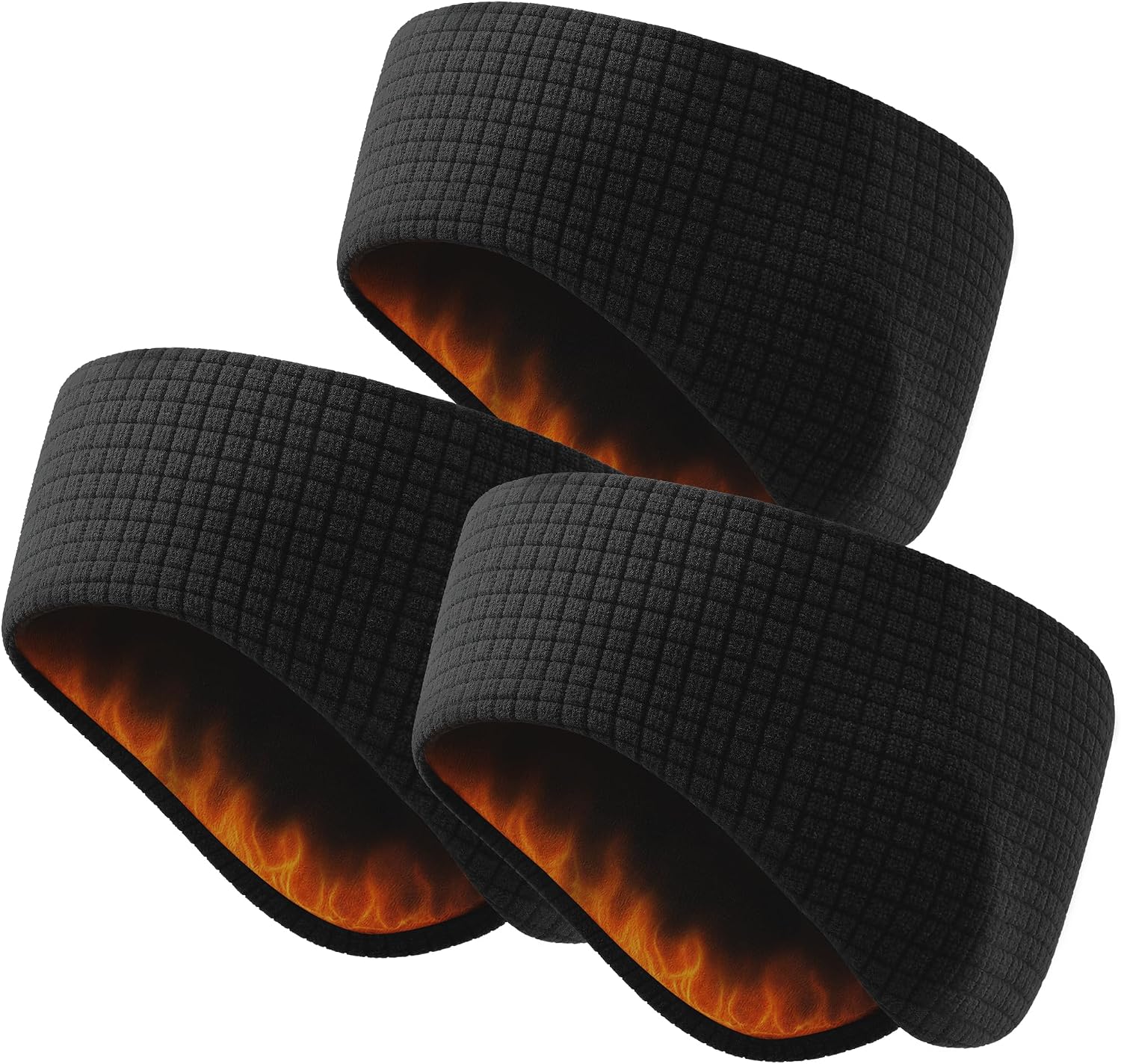 Ear Warmers Winter Headband Waffle Fleece Ear Muffs for Men Women