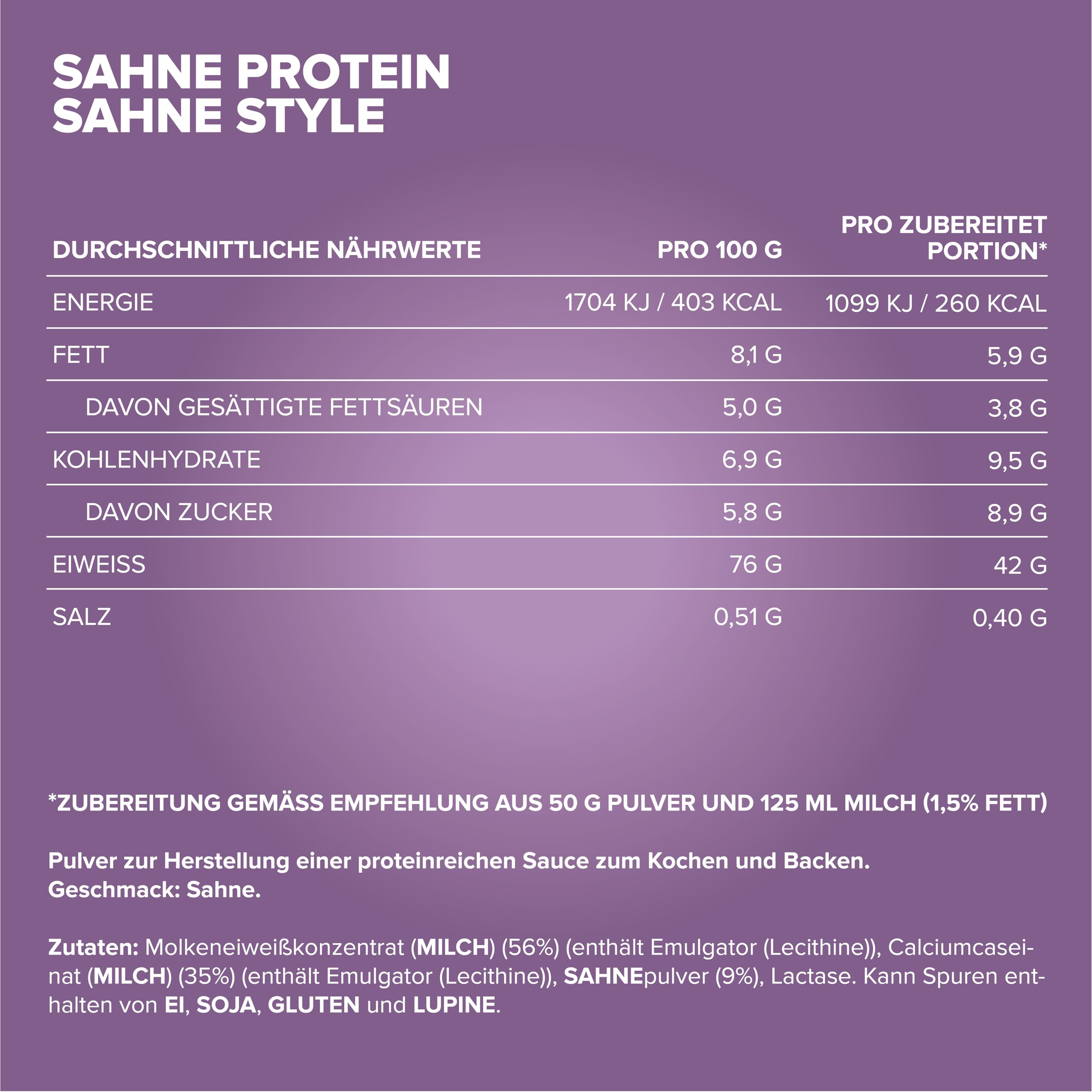 IronMaxx Sahne Protein – 500g Beutel | Proteinreiche Koch- & Backzutat mit Molkenprotein | Ohne Zuckerzusatz & fettärmer als Sahne | Ideal zum Verfeinern von warmen Gerichten