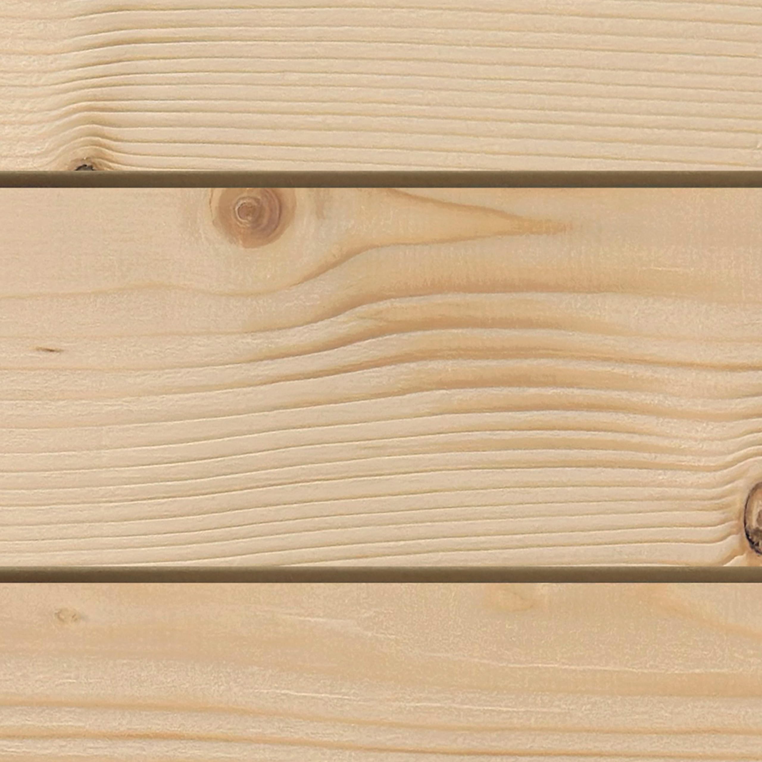 DHOME Kopfteil aus Natürlichem Kiefernholz im Horizontalen Palettenstil für Palettenbett Beschläge Inklusive (100cm, Naturholz aus Kiefer)