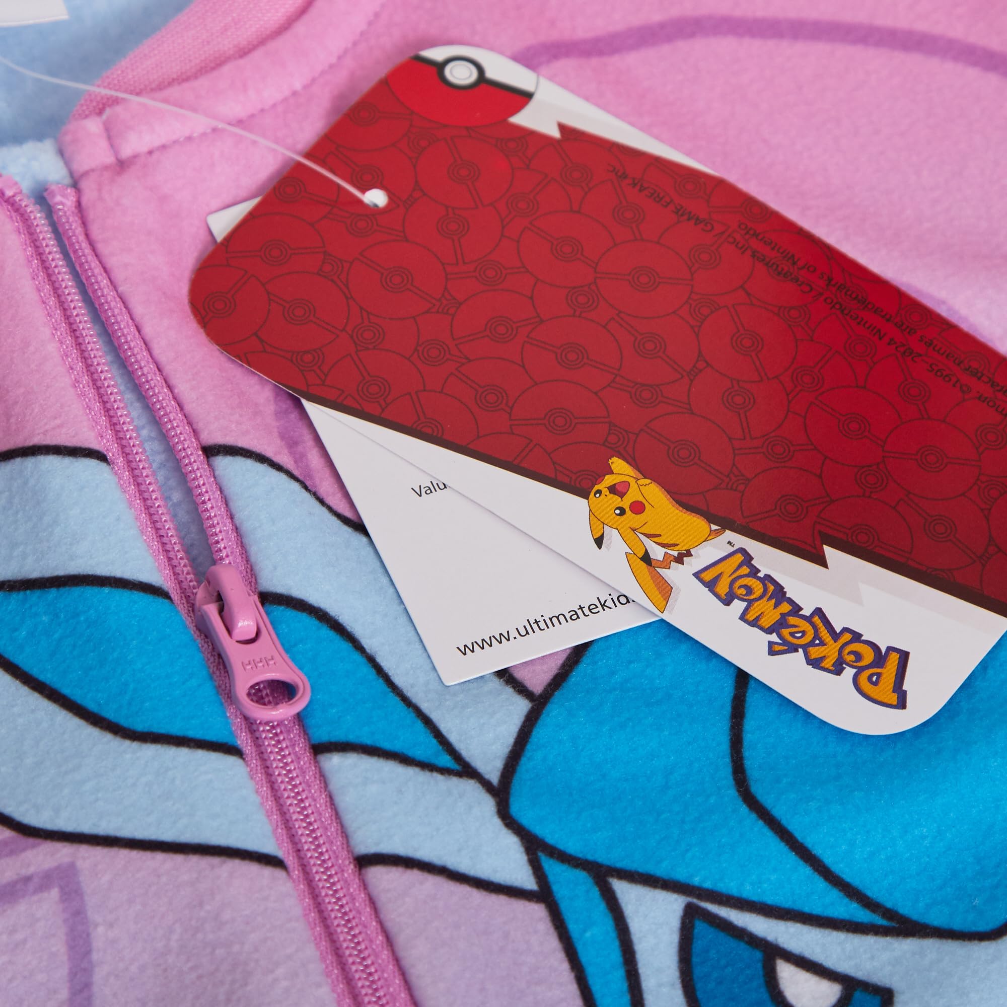Grenouillère Pokémon en polaire confortable pour fille avec fermeture éclair