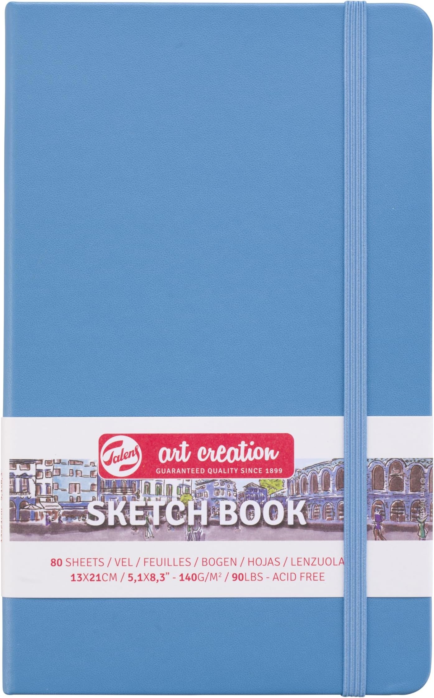 Talens Japan T9314-212M 441815 Art Creation Sketchbook, Drawing Notebook, 5.1 x 8.3 inches (13 x 21 cm), Lake Blue