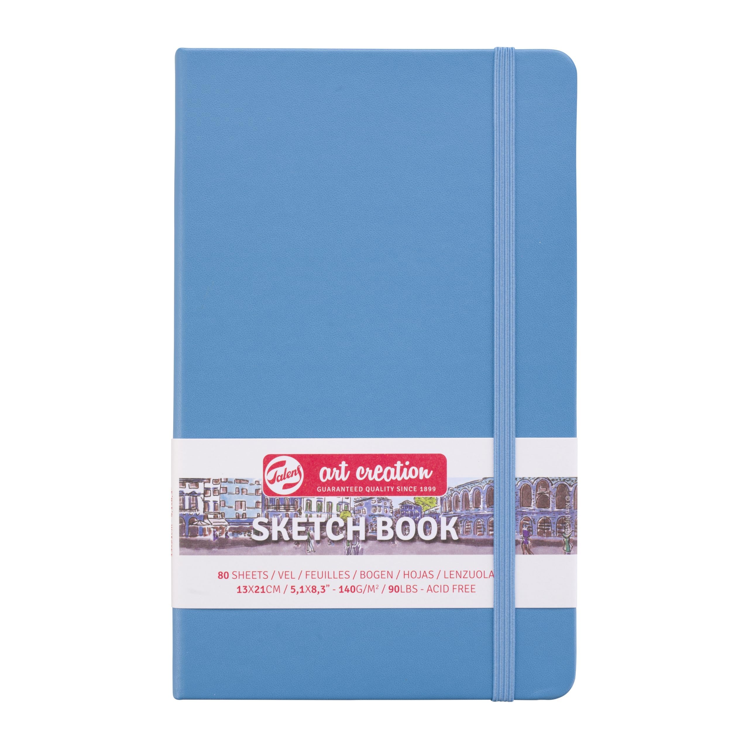 Talens Art Creation Sketchbook - Lake Blue 13x21 cm - 140 g/m² - 80 Sheets - Acid-Free Drawing Paper