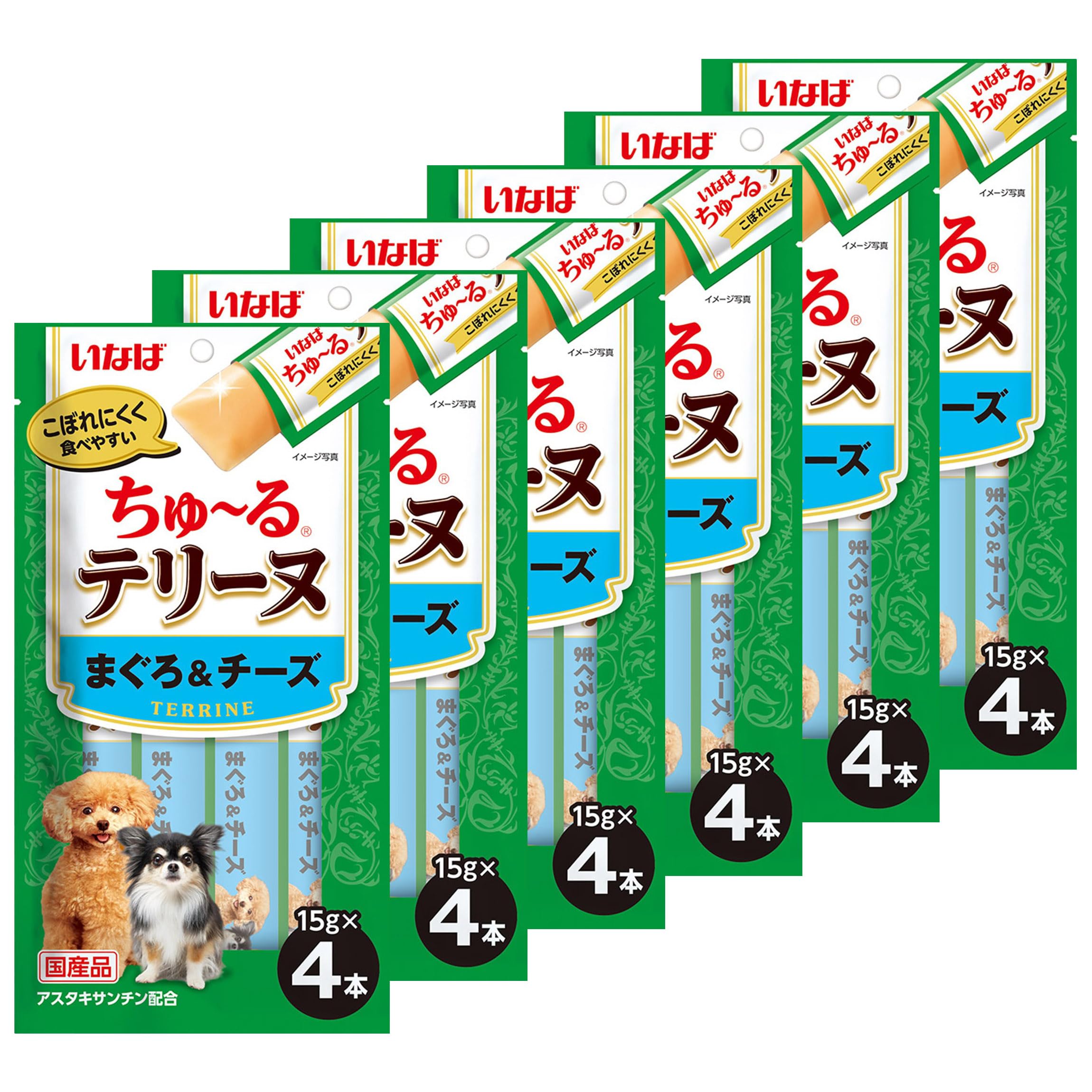Amazon.co.jp: いなば ちゅ～るテリーヌ まぐろ&チーズ 15g×4本 6個