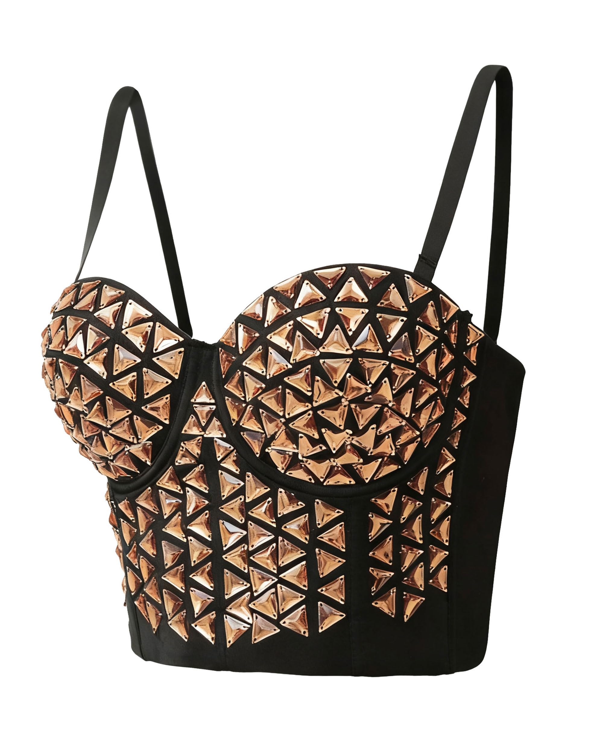 ROYAL SMEELA Top Bustino Corsetto con Strass Bustier con spalline da donna bustini e corsetti elegante donne